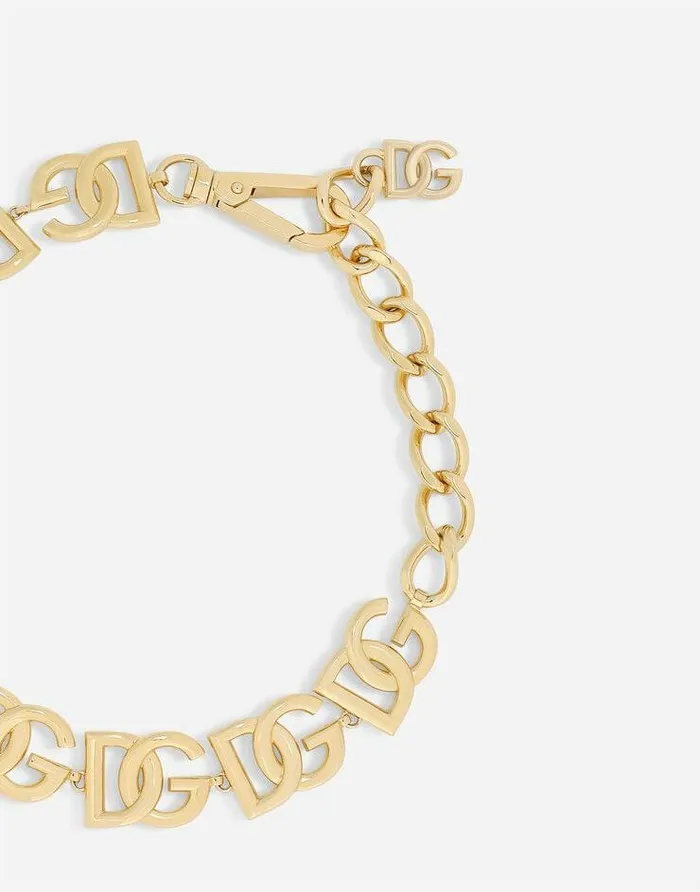 Dolce and Gabbana Bijoux Women Choker With Multiple DG Logos Gold Dolce and Gabbana Bijoux Women Choker With Multiple DG Logos Gold