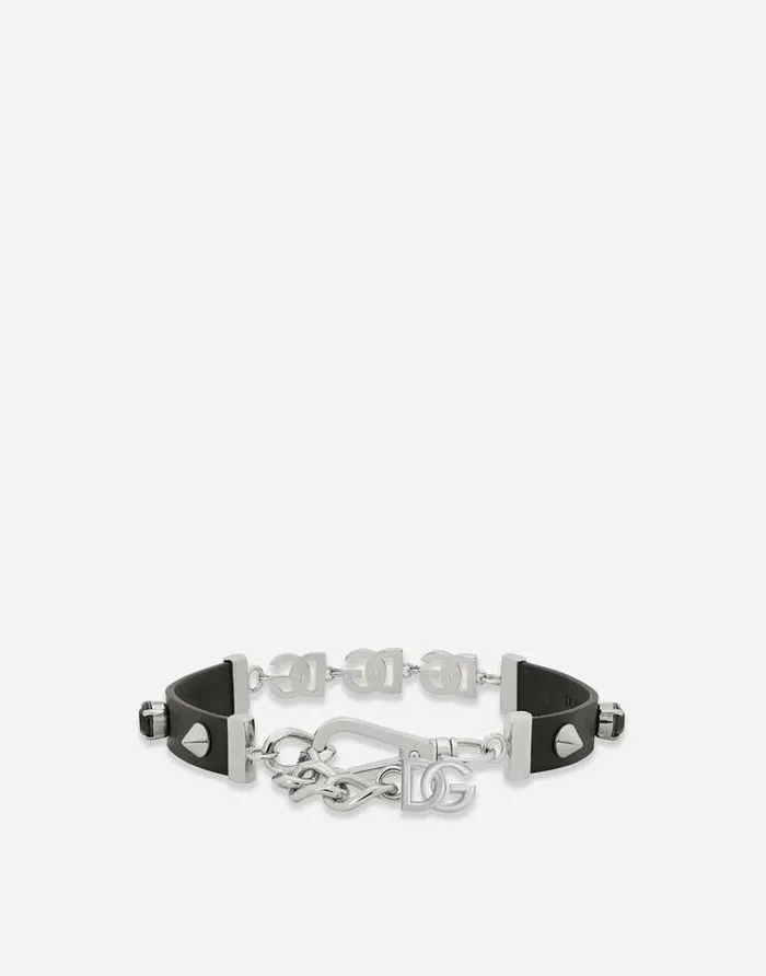 Dolce and Gabbana Bijoux Women Leather And Brass Choker Silver Dolce and Gabbana Bijoux Women Leather And Brass Choker Silver