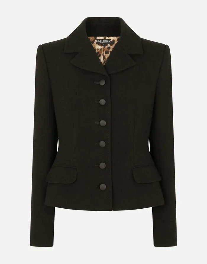 Dolce and Gabbana Blazers Women Singlebreasted Virgin Wool Jacket Black