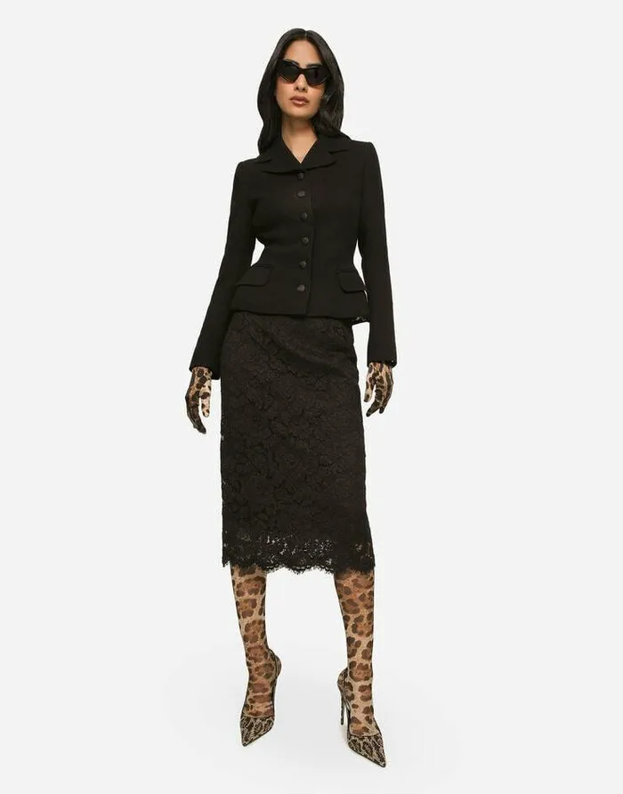 Dolce and Gabbana Blazers Women Singlebreasted Virgin Wool Jacket Black Dolce and Gabbana Blazers Women Singlebreasted Virgin Wool Jacket Black
