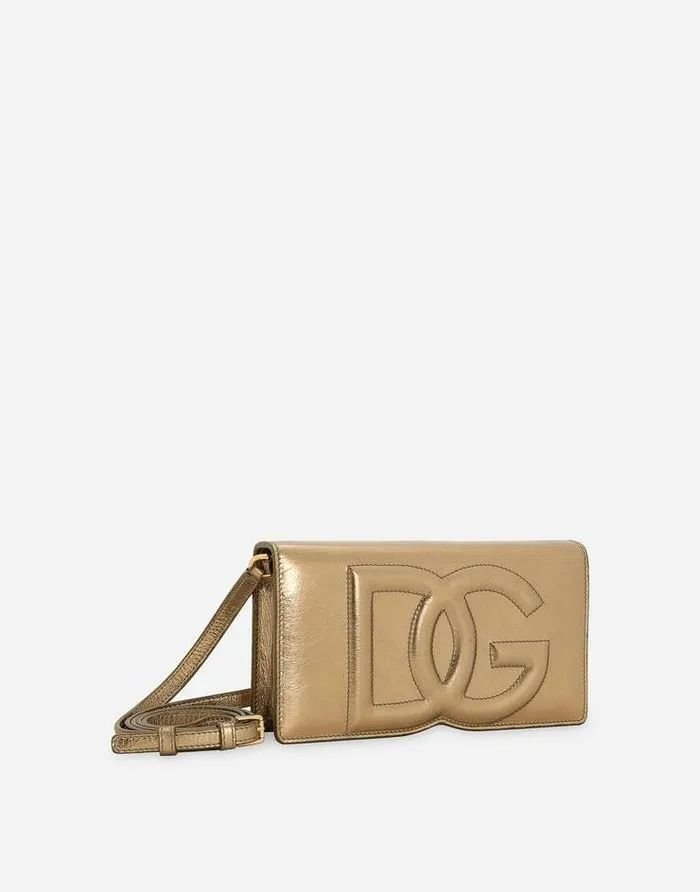 Dolce and Gabbana Clutches Mini And Micro Bags Women DG Logo Phone Bag Gold Dolce and Gabbana Clutches Mini And Micro Bags Women DG Logo Phone Bag Gold