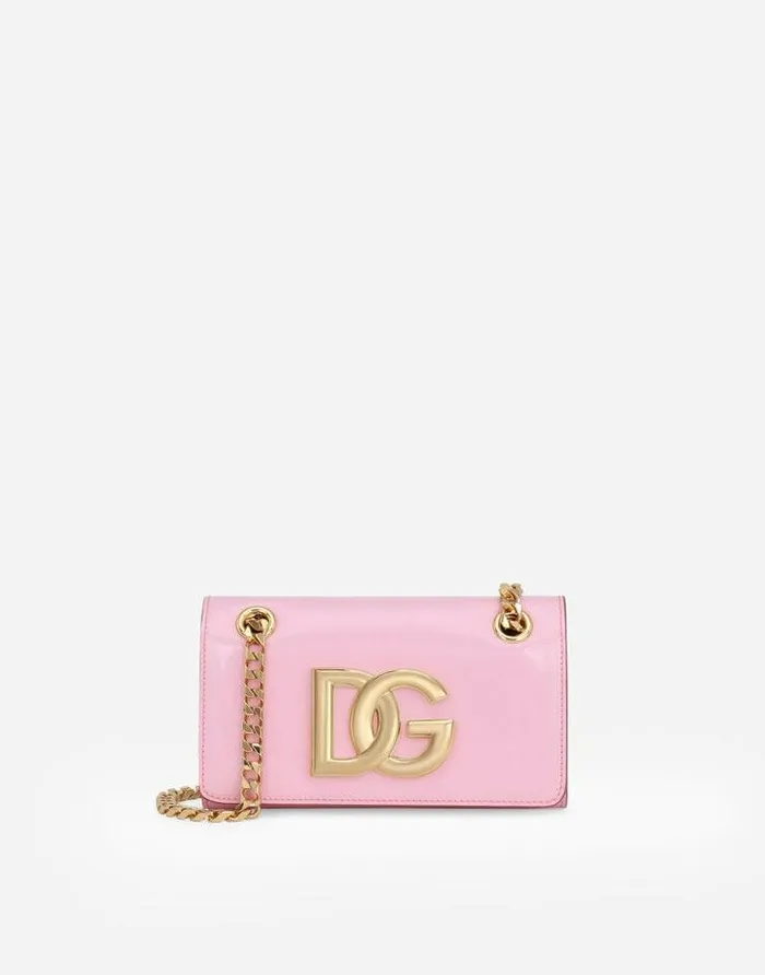 Dolce and Gabbana Clutches Mini And Micro Bags Women Polished Calfskin 35 Phone Bag Pink