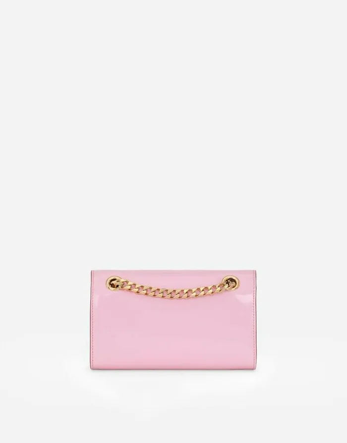 Dolce and Gabbana Clutches Mini And Micro Bags Women Polished Calfskin 35 Phone Bag Pink Dolce and Gabbana Clutches Mini And Micro Bags Women Polished Calfskin 35 Phone Bag Pink