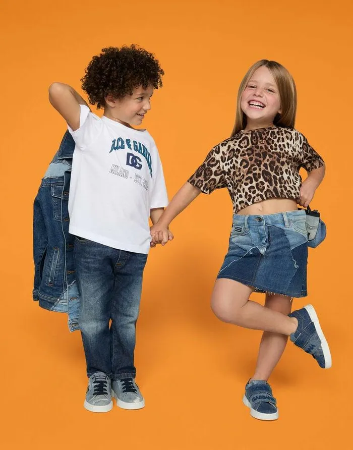 Dolce and Gabbana Coats And Jackets Children Blue Patchwork Denim Jacket Multicolor Dolce and Gabbana Coats And Jackets Children Blue Patchwork Denim Jacket Multicolor