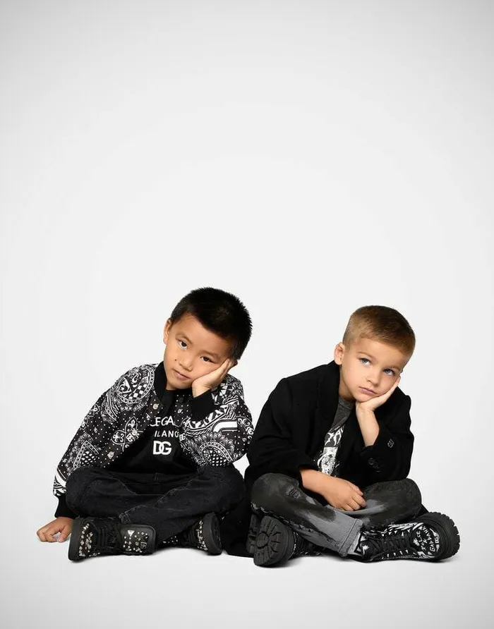 Dolce and Gabbana Coats And Jackets Children Singlebreasted Baize Coat With DG Logo Black Dolce and Gabbana Coats And Jackets Children Singlebreasted Baize Coat With DG Logo Black
