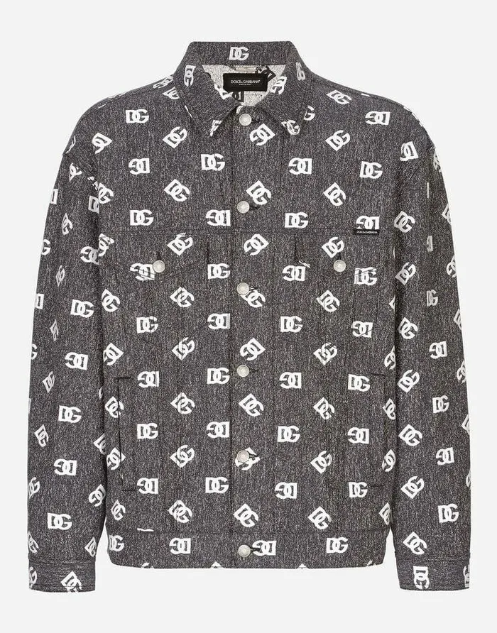 Dolce and Gabbana Coats And Jackets Men Cotton Jacquard Jacket With DG Logo Multicolor Dolce and Gabbana Coats And Jackets Men Cotton Jacquard Jacket With DG Logo Multicolor