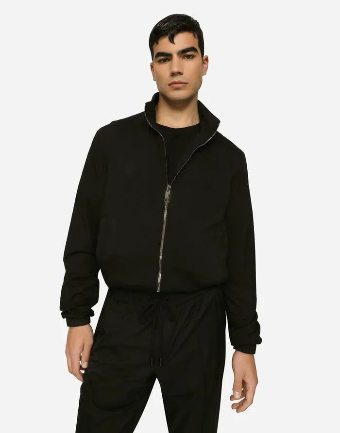 Dolce and Gabbana Coats And Jackets Men Light Nylon Jacket With Branded Tag Black Dolce and Gabbana Coats And Jackets Men Light Nylon Jacket With Branded Tag Black