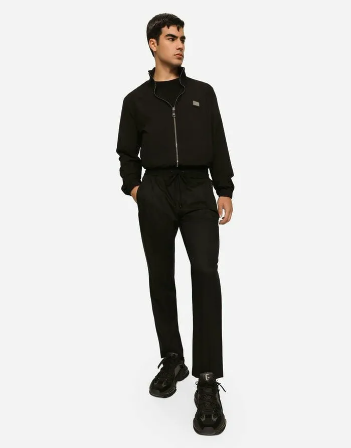 Dolce and Gabbana Coats And Jackets Men Light Nylon Jacket With Branded Tag Black Dolce and Gabbana Coats And Jackets Men Light Nylon Jacket With Branded Tag Black