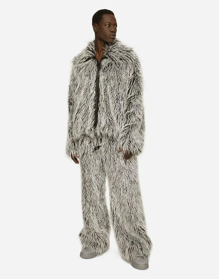 Dolce and Gabbana Coats And Jackets Men Reversible Nylon And Faux Fur Jacket Multicolor Dolce and Gabbana Coats And Jackets Men Reversible Nylon And Faux Fur Jacket Multicolor