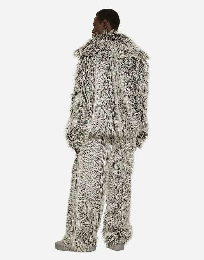 Dolce and Gabbana Coats And Jackets Men Reversible Nylon And Faux Fur Jacket Multicolor Dolce and Gabbana Coats And Jackets Men Reversible Nylon And Faux Fur Jacket Multicolor