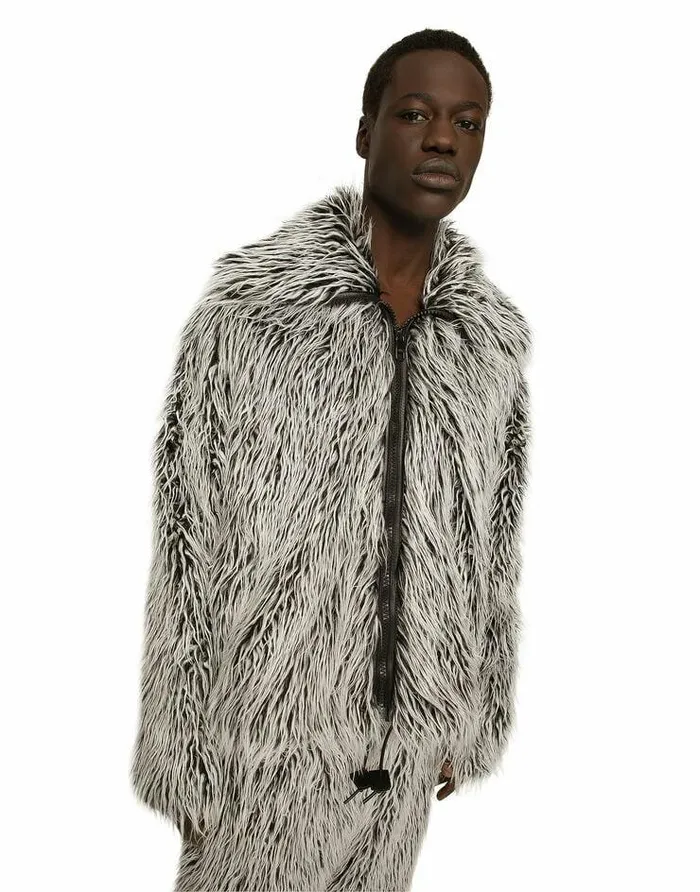 Dolce and Gabbana Coats And Jackets Men Reversible Nylon And Faux Fur Jacket Multicolor Dolce and Gabbana Coats And Jackets Men Reversible Nylon And Faux Fur Jacket Multicolor