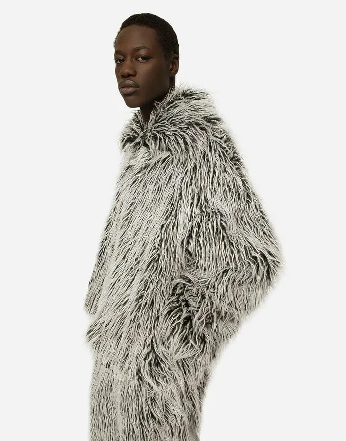 Dolce and Gabbana Coats And Jackets Men Reversible Nylon And Faux Fur Jacket Multicolor Dolce and Gabbana Coats And Jackets Men Reversible Nylon And Faux Fur Jacket Multicolor