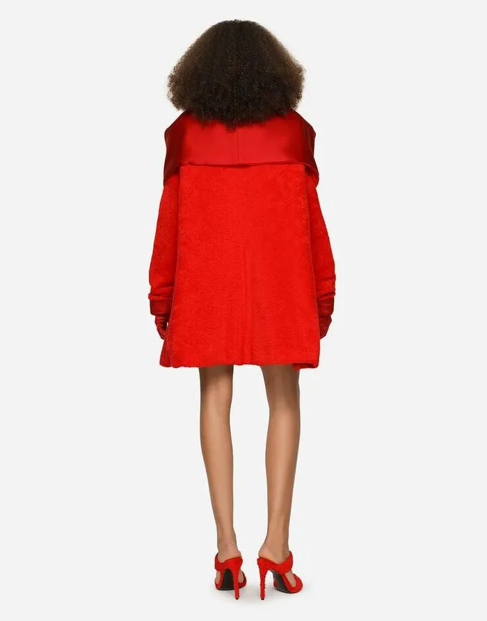 Dolce and Gabbana Coats And Jackets Women KIM DOLCEandGABBANA Terrycloth Coat Red Dolce and Gabbana Coats And Jackets Women KIM DOLCEandGABBANA Terrycloth Coat Red