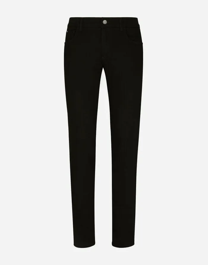 Dolce and Gabbana Denim Men Black Wash Skinny Stretch Jeans Multicolor
