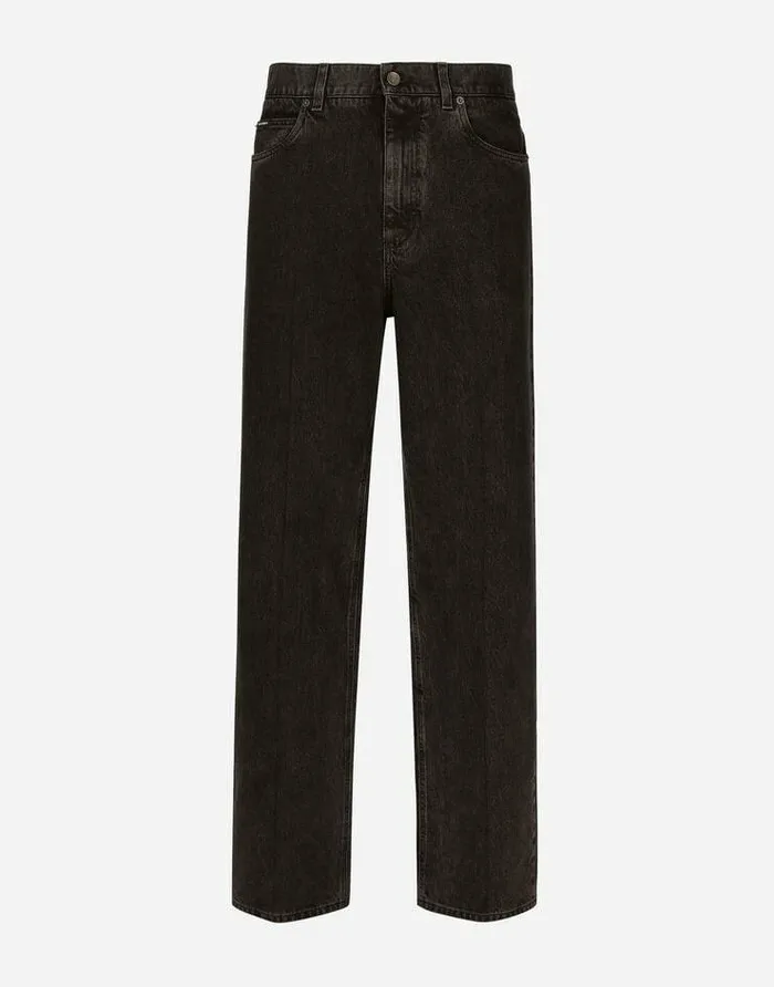 Dolce and Gabbana Denim Men Oversize Washed Denim Jeans Multicolor