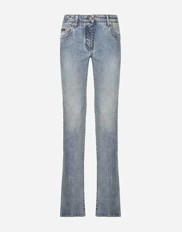 Dolce and Gabbana Denim Women Bellbottom Jeans Multicolor
