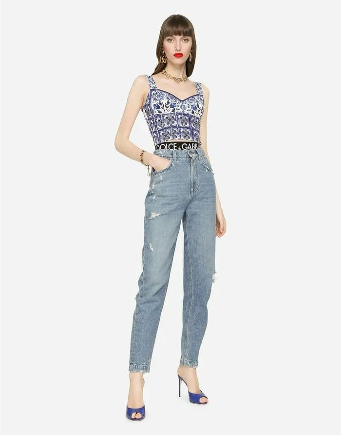 Dolce and Gabbana Denim Women Jeans With Miniripped Details Multicolor Dolce and Gabbana Denim Women Jeans With Miniripped Details Multicolor