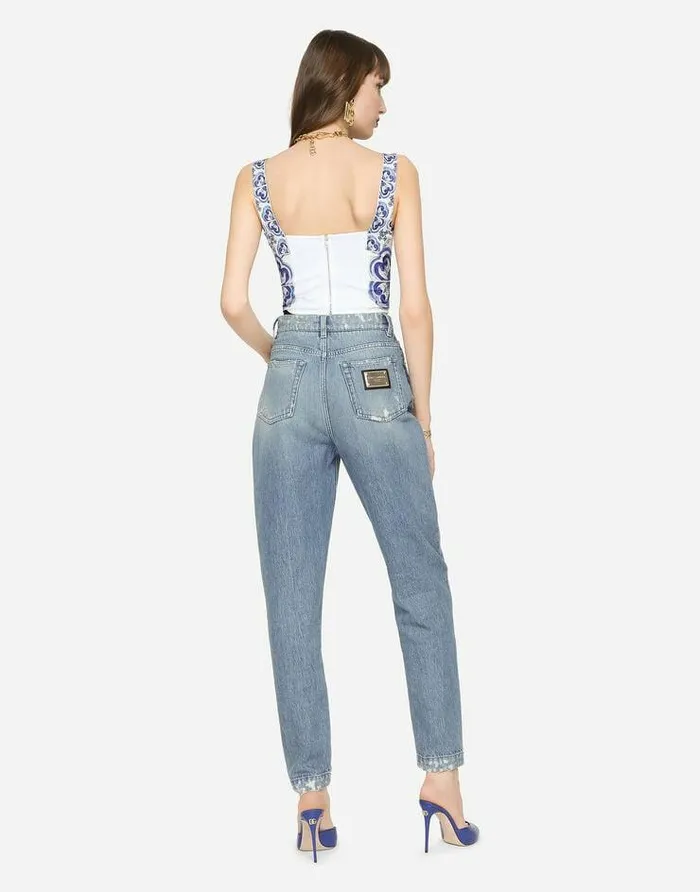 Dolce and Gabbana Denim Women Jeans With Miniripped Details Multicolor Dolce and Gabbana Denim Women Jeans With Miniripped Details Multicolor
