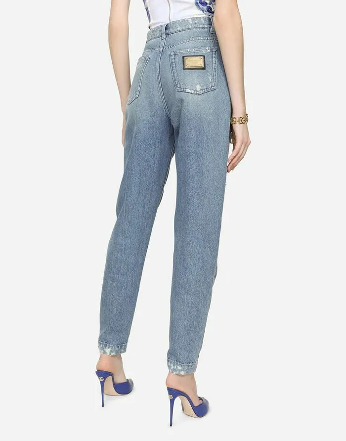 Dolce and Gabbana Denim Women Jeans With Miniripped Details Multicolor Dolce and Gabbana Denim Women Jeans With Miniripped Details Multicolor
