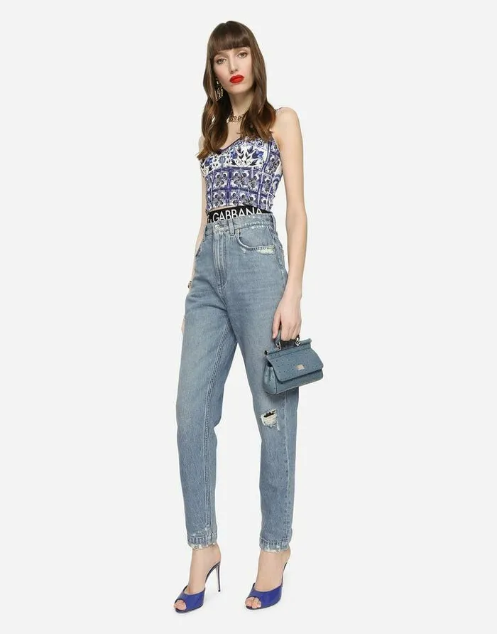 Dolce and Gabbana Denim Women Jeans With Miniripped Details Multicolor Dolce and Gabbana Denim Women Jeans With Miniripped Details Multicolor