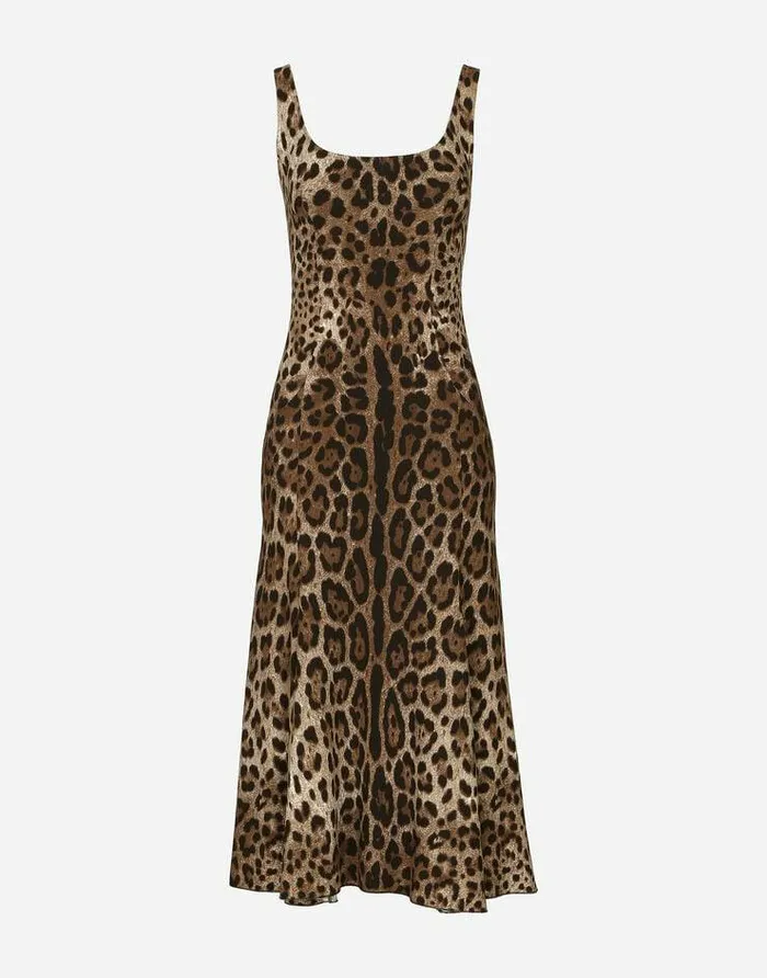 Dolce and Gabbana Dresses Women Leopardprint Calflength Cady Dress Animal Print Dolce and Gabbana Dresses Women Leopardprint Calflength Cady Dress Animal Print