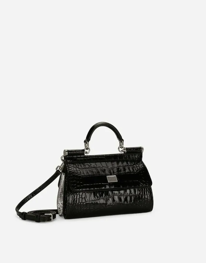 Dolce and Gabbana Handbags Women KIM DOLCEandGABBANA Small Sicily Bag In Crocodileprint Calfskin And Python Skin Multicolor Dolce and Gabbana Handbags Women KIM DOLCEandGABBANA Small Sicily Bag In Crocodileprint Calfskin And Python Skin Multicolor