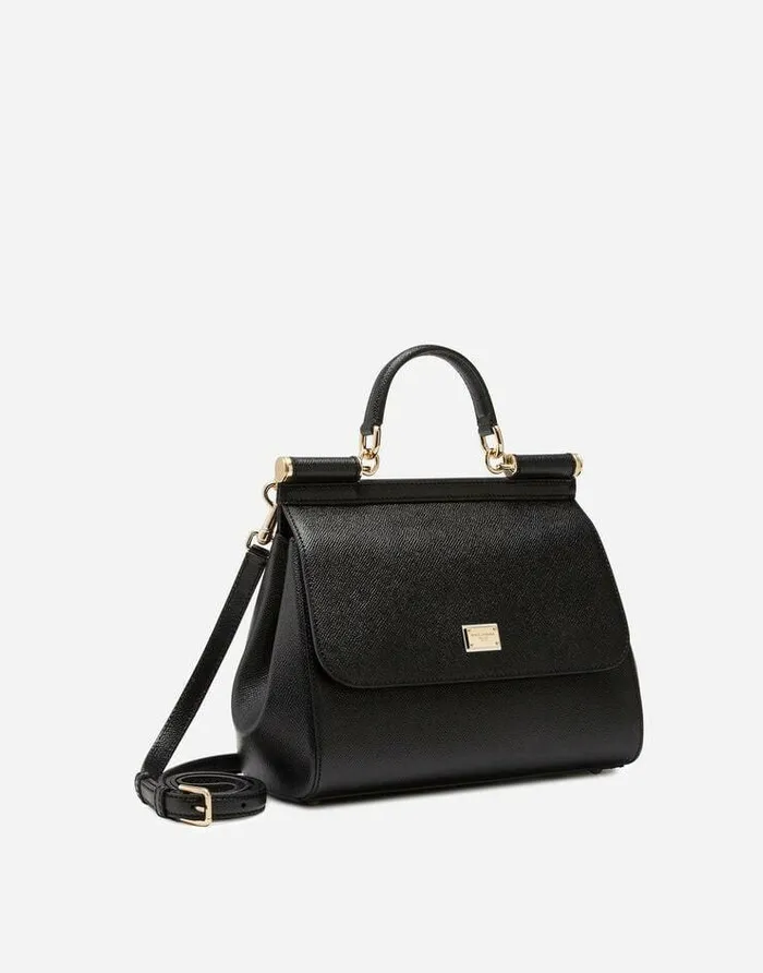 Dolce and Gabbana Handbags Women Large Sicily Handbag Black Dolce and Gabbana Handbags Women Large Sicily Handbag Black