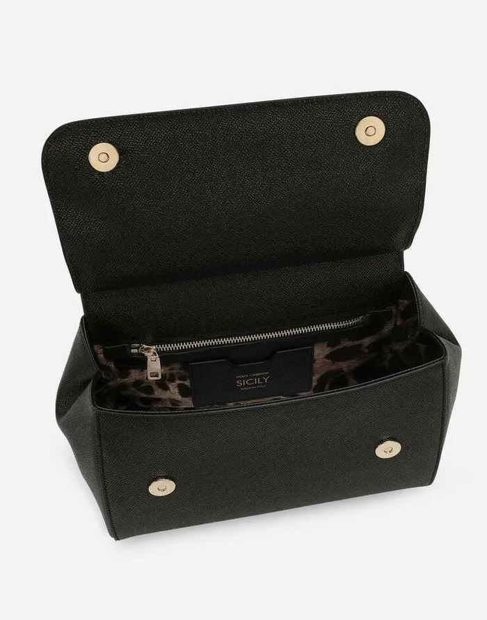 Dolce and Gabbana Handbags Women Large Sicily Handbag Black Dolce and Gabbana Handbags Women Large Sicily Handbag Black