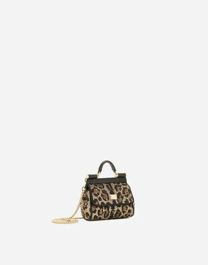 Dolce and Gabbana Handbags Women Mini Sicily Handbag Animal Print Dolce and Gabbana Handbags Women Mini Sicily Handbag Animal Print