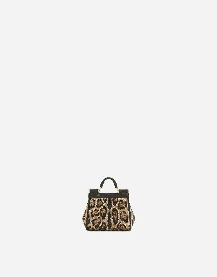 Dolce and Gabbana Handbags Women Mini Sicily Handbag Animal Print Dolce and Gabbana Handbags Women Mini Sicily Handbag Animal Print
