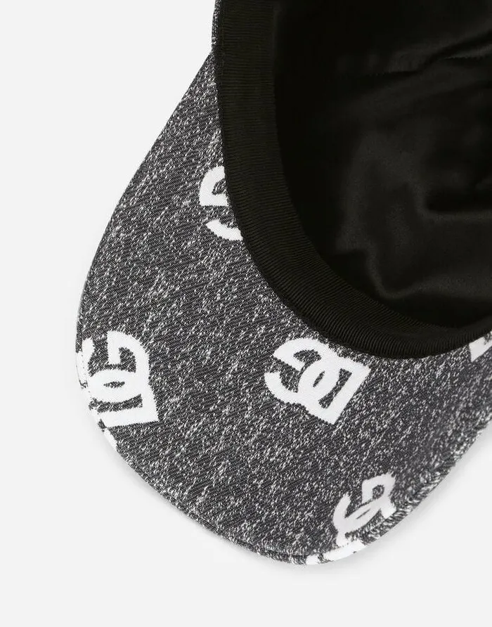 Dolce and Gabbana Hats And Gloves Men Cotton Jacquard Baseball Cap With DG Logo Multicolor Dolce and Gabbana Hats And Gloves Men Cotton Jacquard Baseball Cap With DG Logo Multicolor