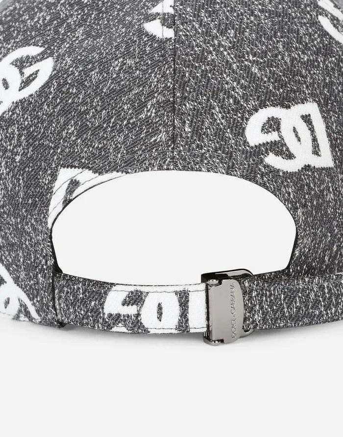Dolce and Gabbana Hats And Gloves Men Cotton Jacquard Baseball Cap With DG Logo Multicolor Dolce and Gabbana Hats And Gloves Men Cotton Jacquard Baseball Cap With DG Logo Multicolor