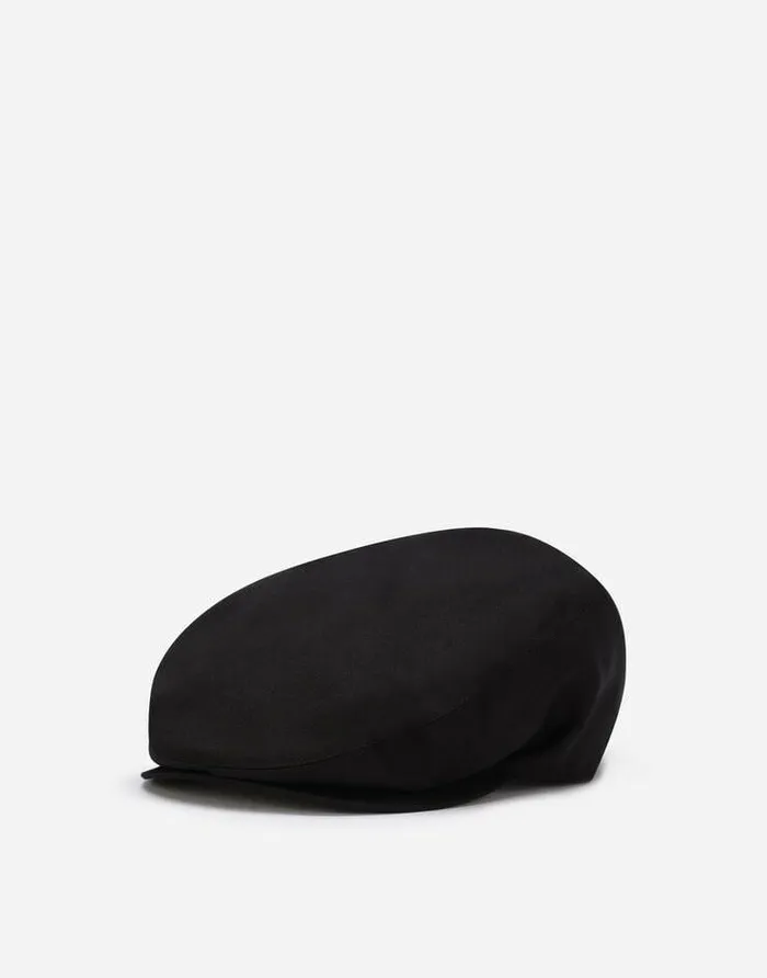 Dolce and Gabbana Hats And Gloves Men Wool Flat Cap Black