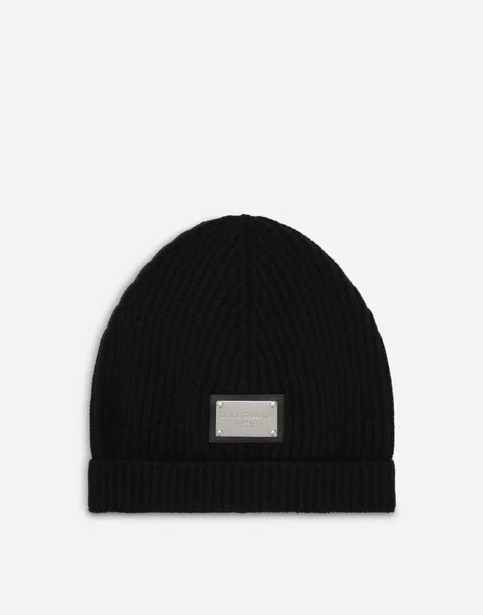 Dolce and Gabbana Hats And Gloves Women Knit Hat With DolceandGabbana Tag Black Dolce and Gabbana Hats And Gloves Women Knit Hat With DolceandGabbana Tag Black