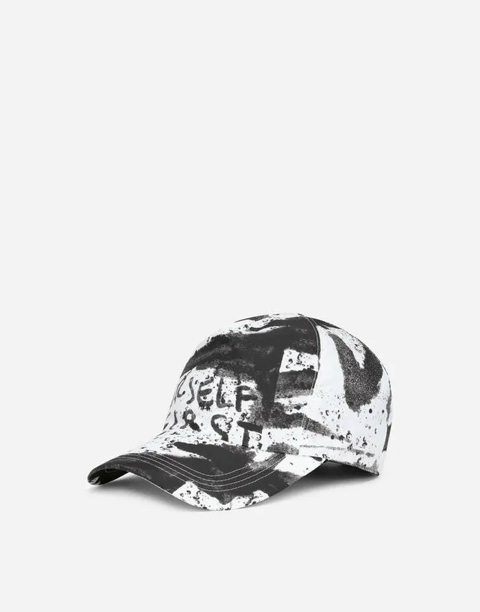 Dolce and Gabbana Hats And Gloves Women Nylon Baseball Cap With DG Graffiti Print Multicolor Dolce and Gabbana Hats And Gloves Women Nylon Baseball Cap With DG Graffiti Print Multicolor