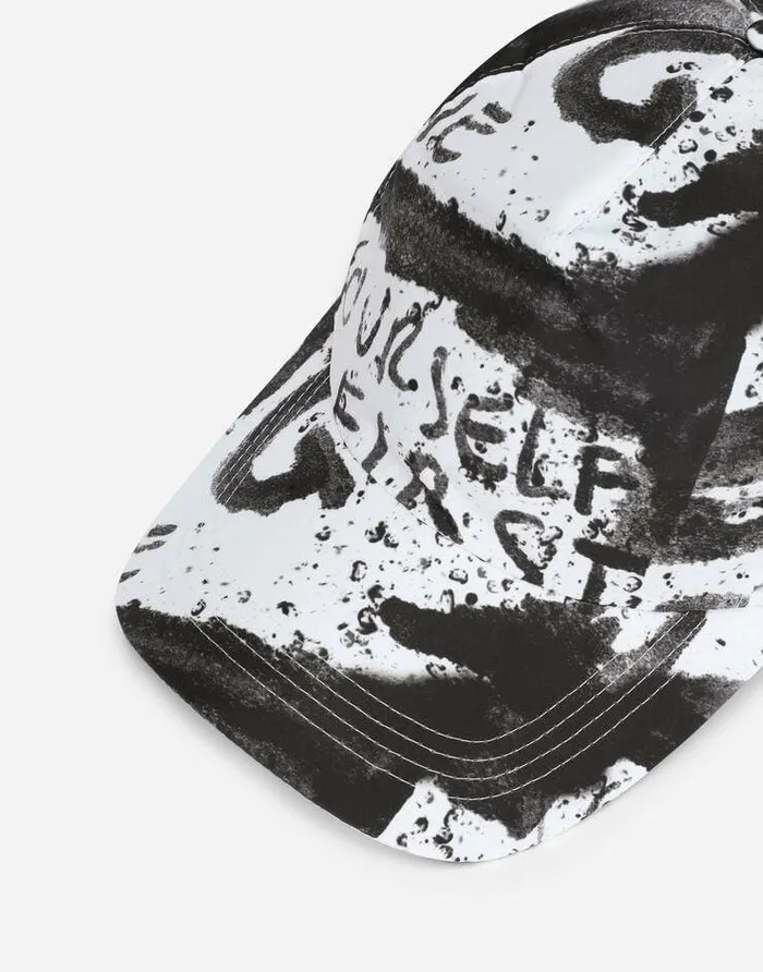 Dolce and Gabbana Hats And Gloves Women Nylon Baseball Cap With DG Graffiti Print Multicolor Dolce and Gabbana Hats And Gloves Women Nylon Baseball Cap With DG Graffiti Print Multicolor