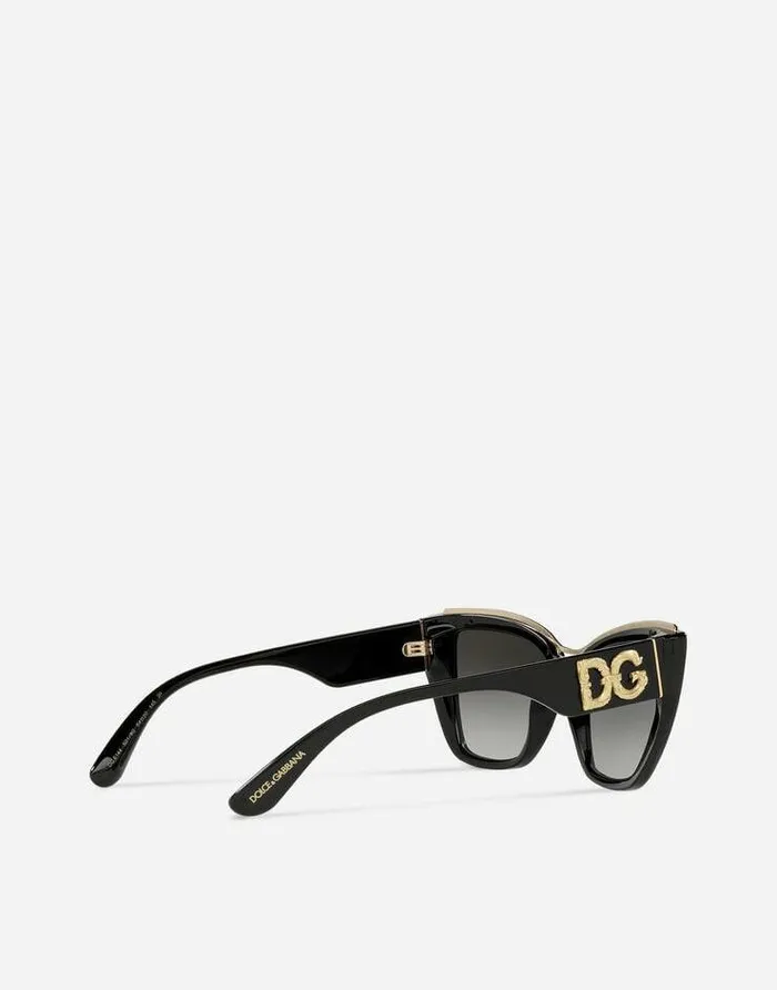 Dolce and Gabbana Icons Women DG Amore Sunglasses Black Dolce and Gabbana Icons Women DG Amore Sunglasses Black
