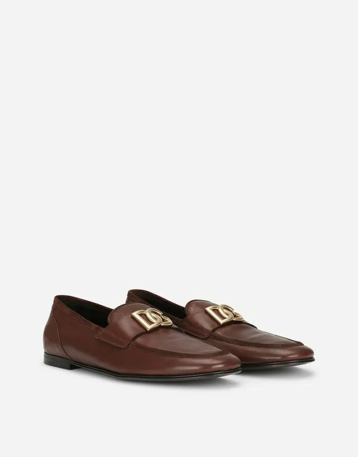 Dolce and Gabbana Loafers And Moccasins Men Calfskin Slippers Brown Dolce and Gabbana Loafers And Moccasins Men Calfskin Slippers Brown