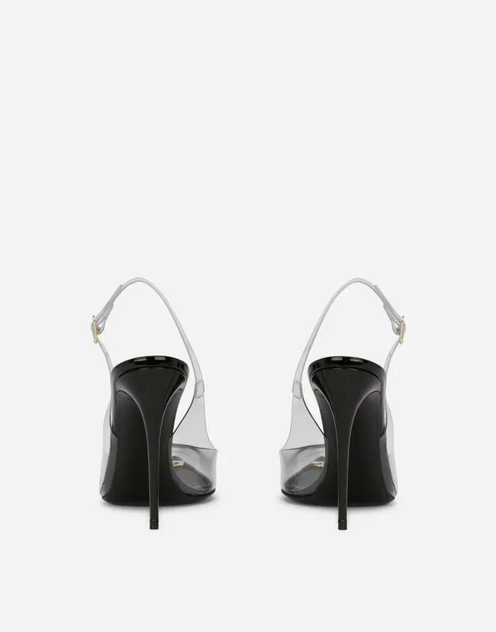 Dolce and Gabbana Pumps And Slingback Women PVC Slingbacks Black Dolce and Gabbana Pumps And Slingback Women PVC Slingbacks Black