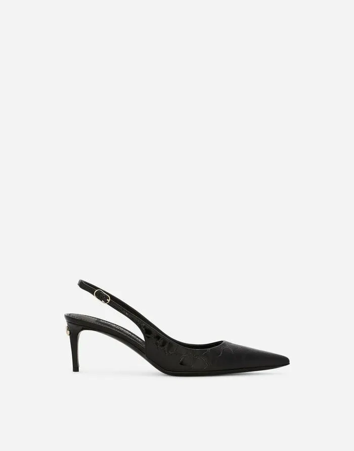 Dolce and Gabbana Pumps And Slingback Women Tortoiseshellprint Patent Leather Slingbacks Black Dolce and Gabbana Pumps And Slingback Women Tortoiseshellprint Patent Leather Slingbacks Black