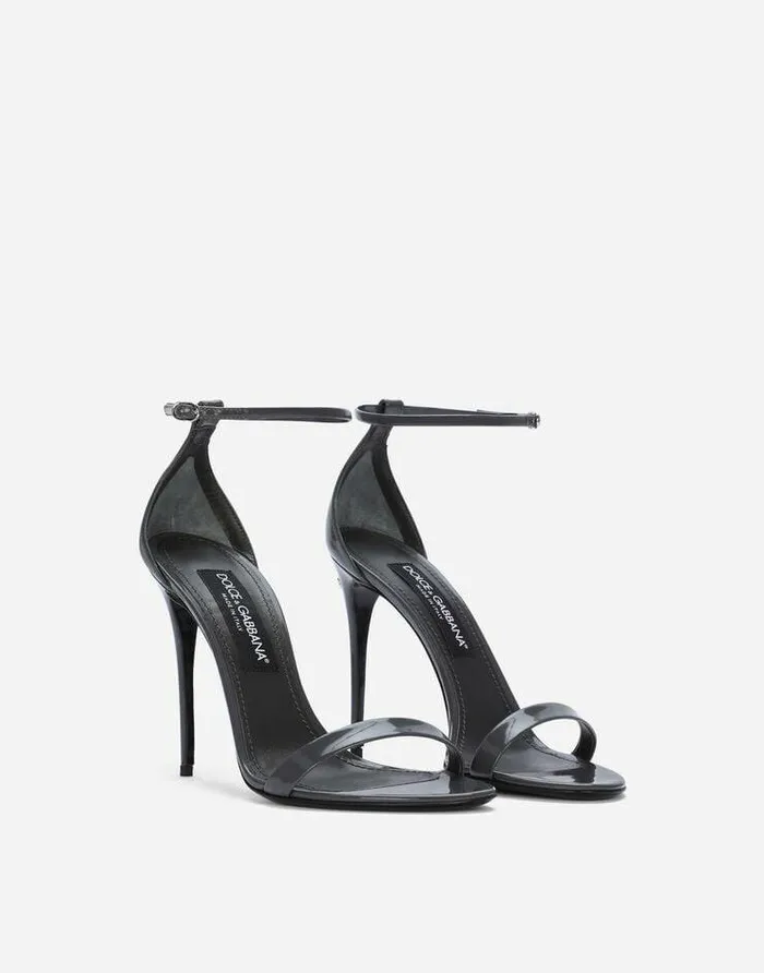Dolce and Gabbana Sandals And Wedges Women KIM DOLCEandGABBANA Polished Calfskin Sandals Grey Dolce and Gabbana Sandals And Wedges Women KIM DOLCEandGABBANA Polished Calfskin Sandals Grey