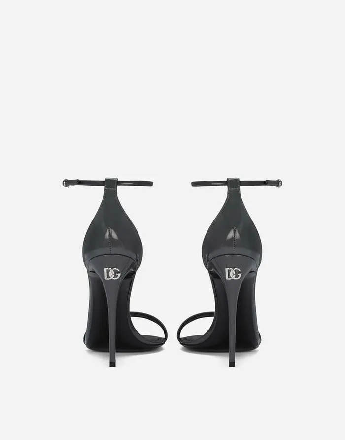 Dolce and Gabbana Sandals And Wedges Women KIM DOLCEandGABBANA Polished Calfskin Sandals Grey Dolce and Gabbana Sandals And Wedges Women KIM DOLCEandGABBANA Polished Calfskin Sandals Grey