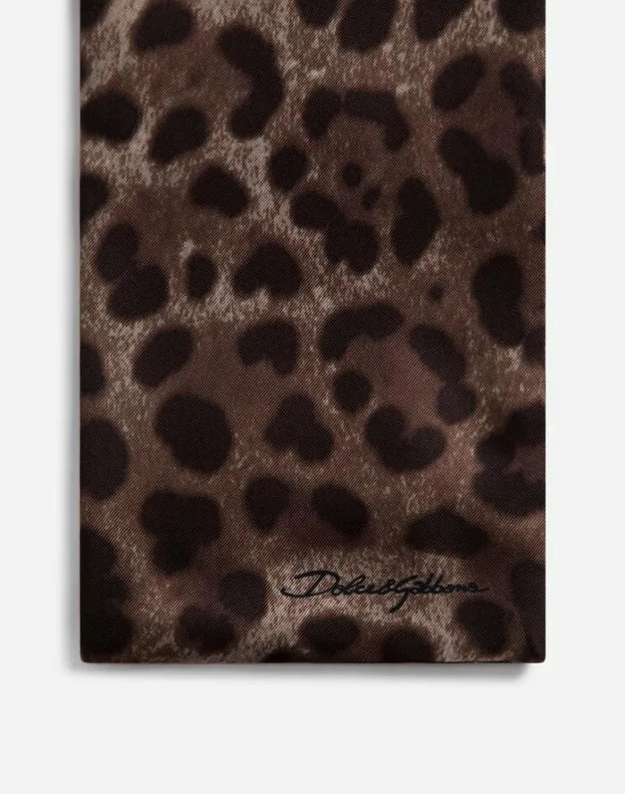 Dolce and Gabbana Scarves And Silks Men Silk Leopard Print Scarf Multicolor Dolce and Gabbana Scarves And Silks Men Silk Leopard Print Scarf Multicolor