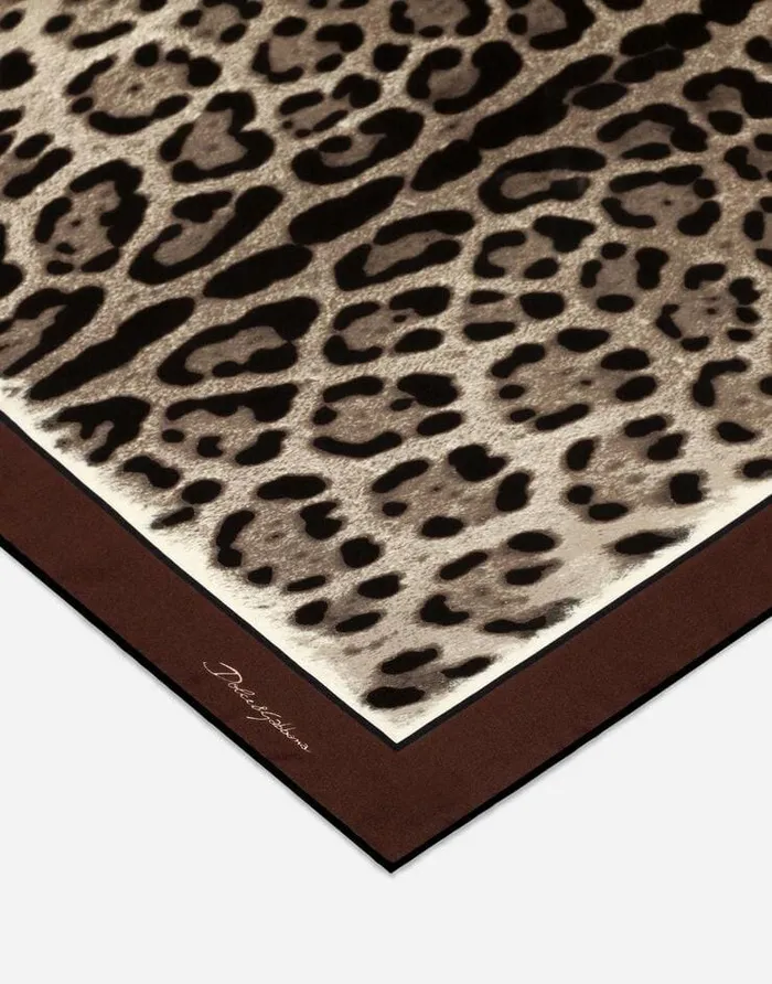 Dolce and Gabbana Scarves And Silks Women Leopardprint Twill Scarf 5021550 Brown Dolce and Gabbana Scarves And Silks Women Leopardprint Twill Scarf 5021550 Brown