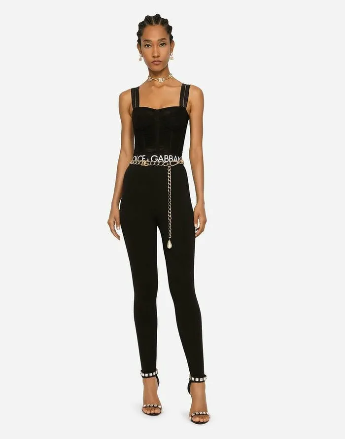 Dolce and Gabbana Shirts And Tops Women Draped Tulle Corset Black Dolce and Gabbana Shirts And Tops Women Draped Tulle Corset Black