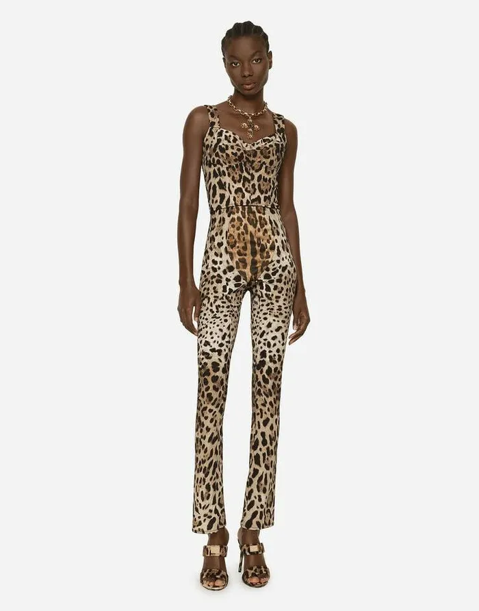Dolce and Gabbana Shirts And Tops Women KIM DOLCEandGABBANA Leopardprint Marquisette Corset Animal Print Dolce and Gabbana Shirts And Tops Women KIM DOLCEandGABBANA Leopardprint Marquisette Corset Animal Print
