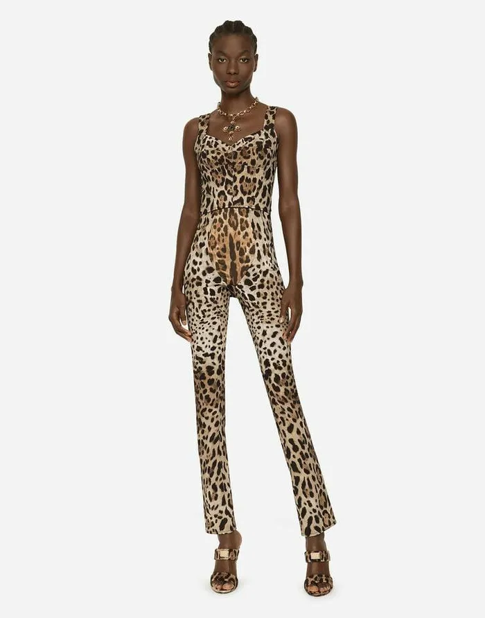 Dolce and Gabbana Shirts And Tops Women KIM DOLCEandGABBANA Leopardprint Marquisette Corset Animal Print Dolce and Gabbana Shirts And Tops Women KIM DOLCEandGABBANA Leopardprint Marquisette Corset Animal Print