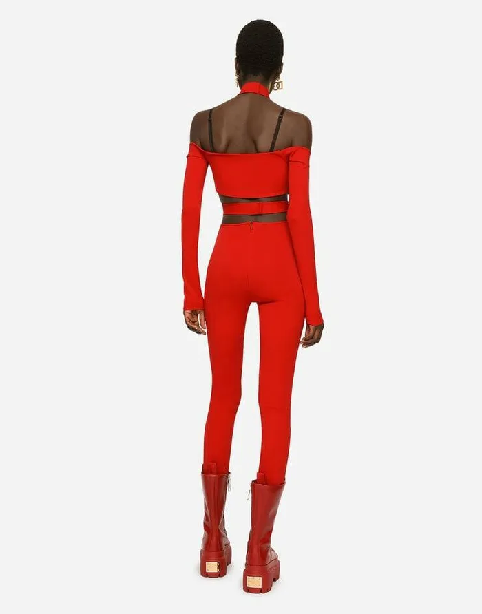 Dolce and Gabbana Shirts And Tops Women Viscose Top With Sleeve Details Red Dolce and Gabbana Shirts And Tops Women Viscose Top With Sleeve Details Red