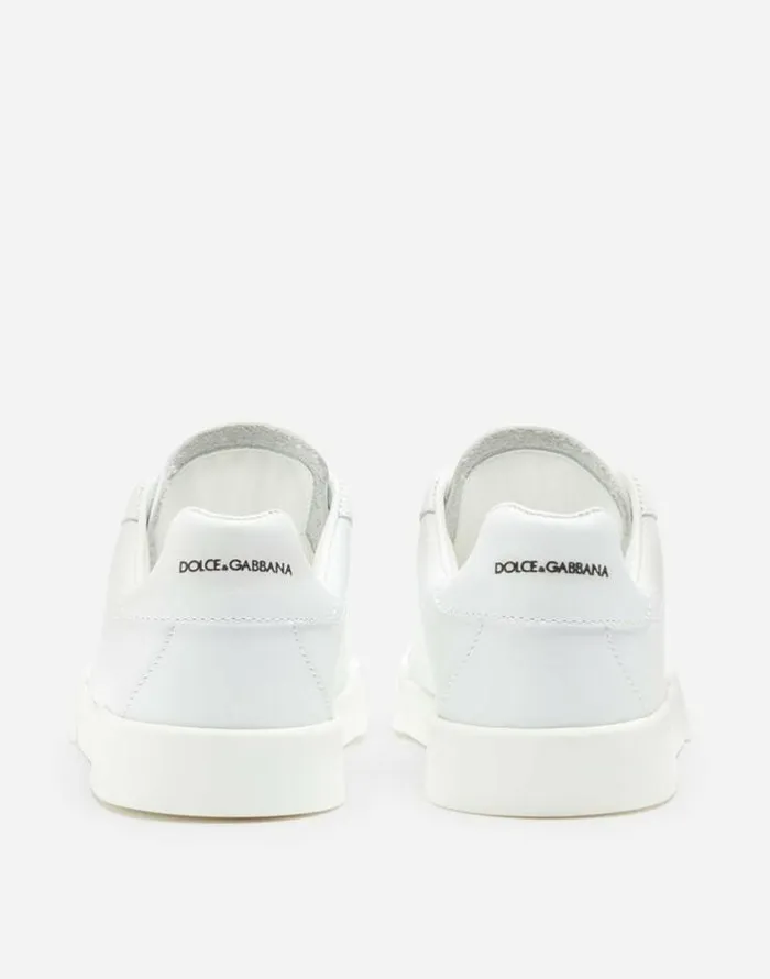 Dolce and Gabbana Shoes 2438 Children Calfskin Portofino Light Sneakers With Logo White Dolce and Gabbana Shoes 2438 Children Calfskin Portofino Light Sneakers With Logo White