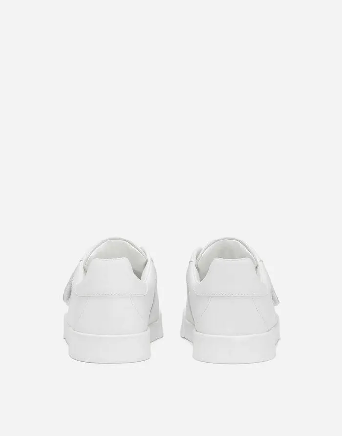 Dolce and Gabbana Shoes 2438 Children Calfskin Portofino Sneakers White Dolce and Gabbana Shoes 2438 Children Calfskin Portofino Sneakers White